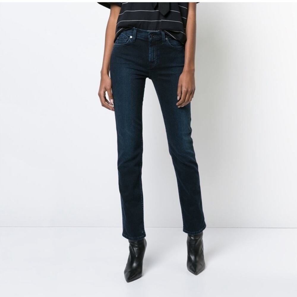 7 for all mankind Dylan Dark Wash Straight Leg High Rise size 26 Blue Jeans Pant